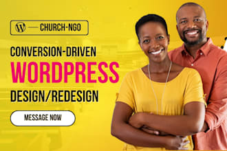build, revamp church charity website, ngo, donation, ministry, nonprofit website