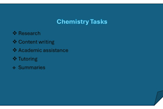 do chemistry related consultancy