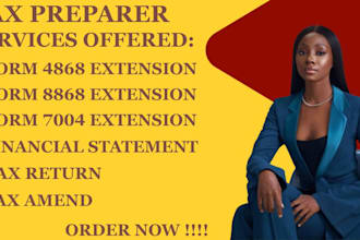 prepare and file your irs tax extension form 7004,4868, 8868