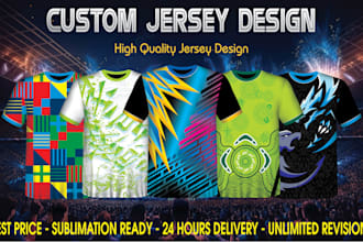design professional sublimation sports and esports jerseys with print ready file