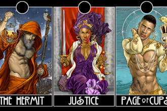 draw tarot card, playing card, zodiac, oracle card tarot card design card game