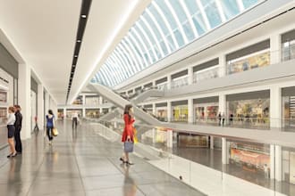 redesign 3d shopping mall,play ground, grocery store, gym quarter, restaurant