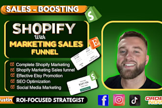 increase etsy sales and shopify promotion, ecommerce marketing and facebook ads