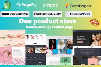 build shopify store shopify product page by pagefly,gempages