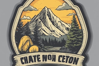 make vintage retro outdoor badge design for t shirt or logo