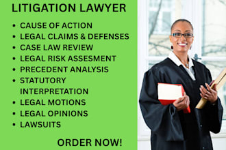 be your civil litigation lawyer and help you prepare lawsuits, motion, complaint
