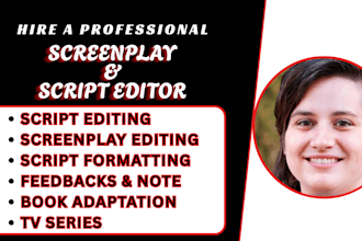 edit proofread format your movie script screenplay tv web anime recap short film