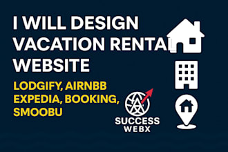 design vacation rental website, lodgify website airbnb, expedia, booking, smoobu