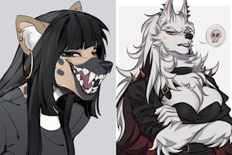 create a custom furry vr chat avatar 3d character model nsfsw vrc vrm