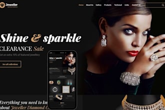 design luxury jewelry website fashion ring shopify store watch accessories store