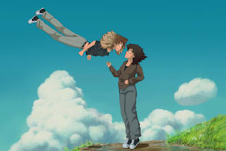 draw your portrait in anime fantasy movie style