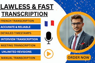 do french to english audio transcription interview video transcription, francais