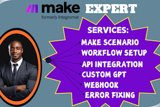 fix make com, zapier webhook, retell ai, API automation complex integration