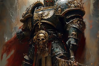 make your favorite warhammer character art illustration