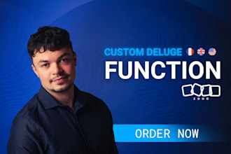 code and implement custom zoho deluge functions