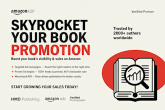 create and manage amazon kdp sp ad campaign, ebook ads promotion marketing