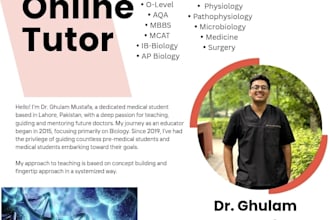 be your biology and science tutor for college and high school