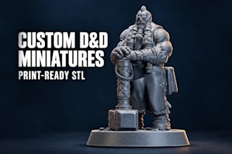 sculpt a custom dnd miniature with printable stl