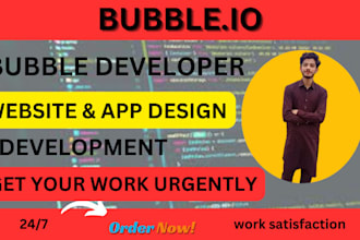 develop custom bubble io web app, mvp or saas with responsive design