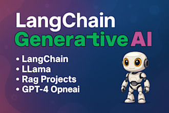 develop langchain generative ai, llama, rag project