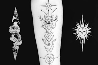 create your dark and gothic custom tattoo design