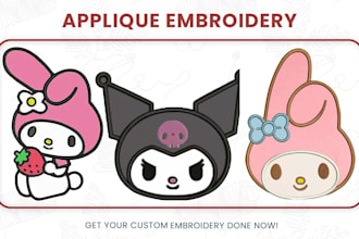 digitize logo for puff embroidery and appliqué designs