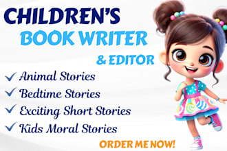 ghostwrite engaging moral kids book, children storybook, kids book writing