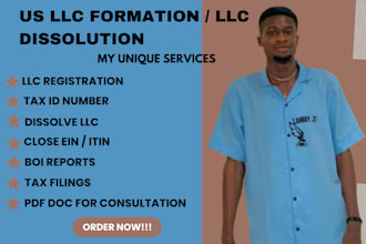 register us company formation, dissolve llc, close ein, amend llc, boi report