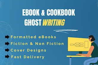 be your ebook writer and ghostwriter for fiction, non fiction, or cookbook