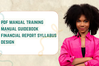 design pdf manual training manual guidebook financial report syllabus design
