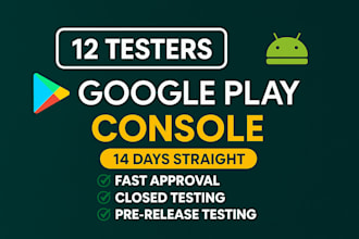 provide 12 testers or 20 testers google play console for closed testing