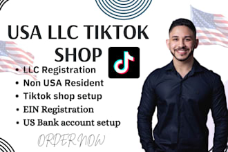 create USA tiktok shop account UK tiktok shop account business representative