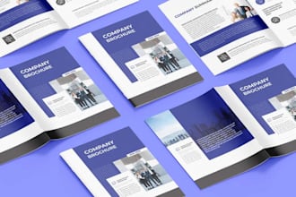 design tri fold brochure, company profile, proposal, catalog