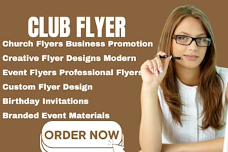 create stunning flyers for clubs churches businesses birthdays and event