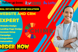 set up real estate crm lofty website kvcore chime follow up boss