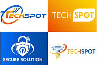 design modern minimalist startup tech security technology crypto company logo
