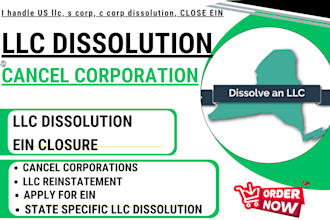 do US llc dissolution, cancel corporation, close ein, delaware, wyoming llc