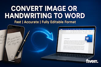 convert images or handwritten notes to word