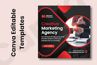 design editable canva templates for social media in 6 hours