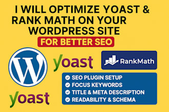 do on page SEO for wordpress with yoast or rank math plugin