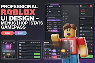 design an eye catching roblox ui roblox gui ui designer for roblox game