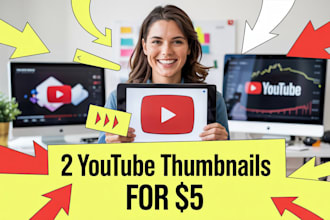 design eye catching youtube thumbnails for gaming vlogs and videos