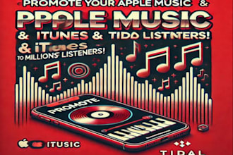 organic music promotion apple music itunes music to 100m USA UK, world audience