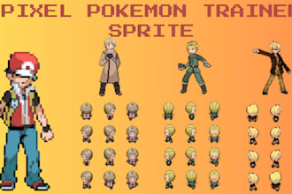 do pokemon trainer sprite pixel sprite fakemon game asset rpg game