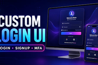 create a custom responsive login and signup page