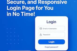 create a responsive login or landing page with HTML, CSS and javascript