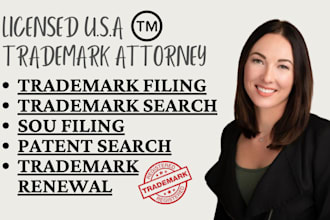 be your attorney for trademark filing search sou filing trademark renewal