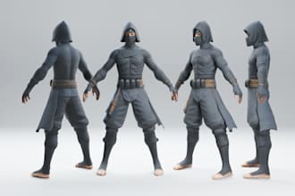 build 3d metahuman character, 3d head model, rig3d for ue5, xgen, idle animation