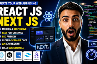 create your web app using react js and next js