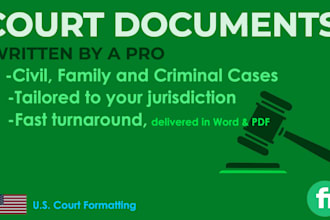 professionally draft contracts, legal motions, lawsuits, and complaints